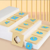 Maxbell Wooden Shape Peg Puzzle Geometric Shapes Matching Toy for Ages 2~Baby Kids