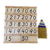 Maxbell Montessori Math Toy Montessori Math Hundred Board for Kids Children Day Gift