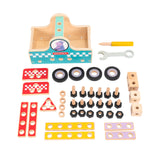 Maxbell Wooden Building Set Hands on Wooden Tool Toy for Children Boys Girls Baby