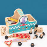 Maxbell Wooden Building Set Hands on Wooden Tool Toy for Children Boys Girls Baby
