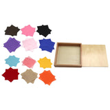 Maxbell Montessori Fabric Box Wooden Box with 24 cloth for Teaching Aids Boys Girls