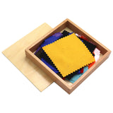 Maxbell Montessori Fabric Box Wooden Box with 24 cloth for Teaching Aids Boys Girls