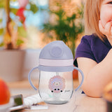 Maxbell Silicone Training Cup 8.5oz Portable Baby Sippy Cup for Baby Boys Girls Kids Violet
