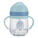 Maxbell Silicone Training Cup 8.5oz Portable Baby Sippy Cup for Baby Boys Girls Kids Blue