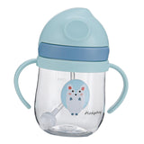 Maxbell Silicone Training Cup 8.5oz Portable Baby Sippy Cup for Baby Boys Girls Kids Blue