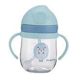 Maxbell Silicone Training Cup 8.5oz Portable Baby Sippy Cup for Baby Boys Girls Kids Blue