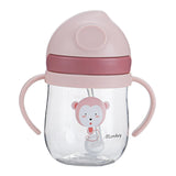 Maxbell Silicone Training Cup 8.5oz Portable Baby Sippy Cup for Baby Boys Girls Kids Pink