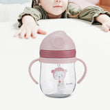 Maxbell Silicone Training Cup 8.5oz Portable Baby Sippy Cup for Baby Boys Girls Kids Pink