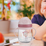 Maxbell Silicone Training Cup 8.5oz Portable Baby Sippy Cup for Baby Boys Girls Kids Pink