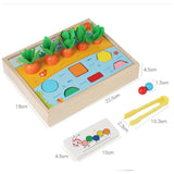 Maxbell 3 in 1 Montessori Toy Bead Clips Game for Children Birthday Gifts Boys Girls