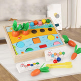 Maxbell 3 in 1 Montessori Toy Bead Clips Game for Children Birthday Gifts Boys Girls