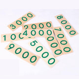 Maxbell Small Wooden Number Cards with Box for Children's Day Preschool Kid Birthday