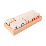 Maxbell Small Wooden Number Cards with Box for Children's Day Preschool Kid Birthday