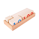 Maxbell Small Wooden Number Cards with Box for Children's Day Preschool Kid Birthday