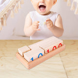 Maxbell Small Wooden Number Cards with Box for Children's Day Preschool Kid Birthday