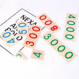 Maxbell Small Wooden Number Cards with Box for Children's Day Preschool Kid Birthday