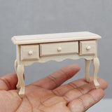 Maxbell 1:12 Dollhouse Table Wood Dollhouse Furniture for Micro Landscape Decoration