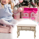 Maxbell 1:12 Dollhouse Table Wood Dollhouse Furniture for Micro Landscape Decoration