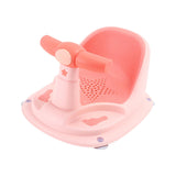 Baby Bath Tub Seat Bathroom Newborn Bath Chair for 2 Month & up Kids Newborn Pink