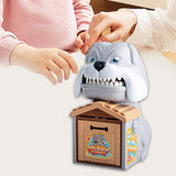 ATM Savings Bank Fingerprint and Password Money Boxes for Age 3-8 Years Kids Gray