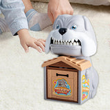 ATM Savings Bank Fingerprint and Password Money Boxes for Age 3-8 Years Kids Gray