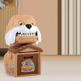 ATM Savings Bank Fingerprint and Password Money Boxes for Age 3-8 Years Kids Brown