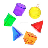 Maxbell 100 Pieces Geometric Solids Color Sensory Montessori for Games Activity Home