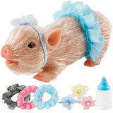 Maxbell Mini Piggy Toys with Accessories Cute Animal Pig Doll for Role Playing Party