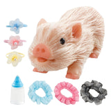 Maxbell Mini Piggy Toys with Accessories Cute Animal Pig Doll for Role Playing Party