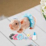 Maxbell Mini Piggy Toys with Accessories Cute Animal Pig Doll for Role Playing Party