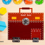 Maxbell Montessori Busy Board Wooden Busy Board for Toddlers Kids Preschool Learning Style A