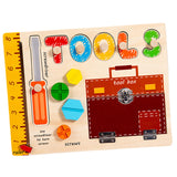 Maxbell Montessori Busy Board Wooden Busy Board for Toddlers Kids Preschool Learning Style A