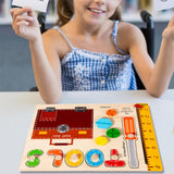 Maxbell Montessori Busy Board Wooden Busy Board for Toddlers Kids Preschool Learning Style A