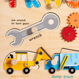 Maxbell Montessori Busy Board Wooden Busy Board for Toddlers Kids Preschool Learning Style B