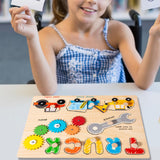 Maxbell Montessori Busy Board Wooden Busy Board for Toddlers Kids Preschool Learning Style B