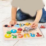 Maxbell Montessori Busy Board Wooden Busy Board for Toddlers Kids Preschool Learning Style B