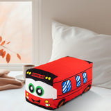 Maxbell Plush School Bus Decorative Home Decor Cushion for Living Room Study Bedroom red 20cm