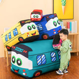 Maxbell Plush School Bus Decorative Home Decor Cushion for Living Room Study Bedroom red 25cm