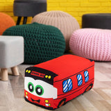 Maxbell Plush School Bus Decorative Home Decor Cushion for Living Room Study Bedroom red 25cm