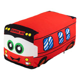 Maxbell Plush School Bus Decorative Home Decor Cushion for Living Room Study Bedroom red 35cm