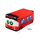 Maxbell Plush School Bus Decorative Home Decor Cushion for Living Room Study Bedroom red 35cm