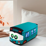 Maxbell Plush School Bus Decorative Home Decor Cushion for Living Room Study Bedroom green 20cm