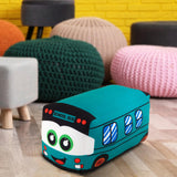 Maxbell Plush School Bus Decorative Home Decor Cushion for Living Room Study Bedroom green 25cm