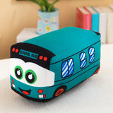 Maxbell Plush School Bus Decorative Home Decor Cushion for Living Room Study Bedroom green 25cm