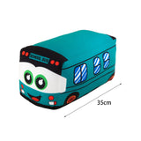 Maxbell Plush School Bus Decorative Home Decor Cushion for Living Room Study Bedroom green 35cm