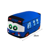 Maxbell Plush School Bus Decorative Home Decor Cushion for Living Room Study Bedroom blue 20cm