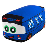 Maxbell Plush School Bus Decorative Home Decor Cushion for Living Room Study Bedroom blue 25cm
