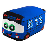 Maxbell Plush School Bus Decorative Home Decor Cushion for Living Room Study Bedroom blue 25cm