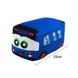 Maxbell Plush School Bus Decorative Home Decor Cushion for Living Room Study Bedroom blue 25cm