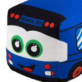 Maxbell Plush School Bus Decorative Home Decor Cushion for Living Room Study Bedroom blue 35cm